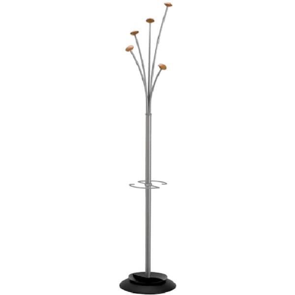 Alba Festival Coat Rack Metallic Grey/Wood