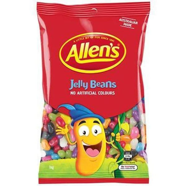 Allens Jelly Beans 1kg Bulk Bag Lollies