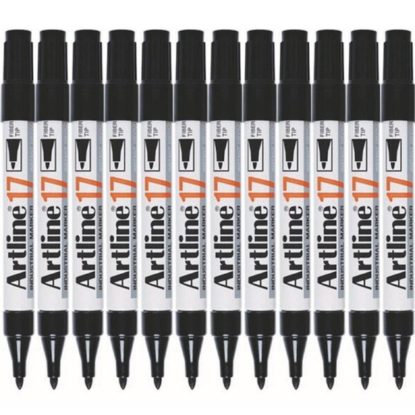Artline 17 Industrial Permanent Marker 1.5mm Bullet Nib Black Box 12