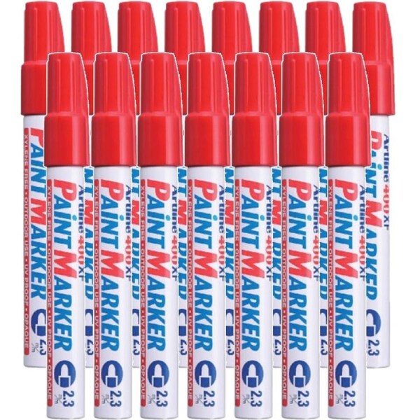 Artline 400 Paint Marker Bullet 2.3 Red Box 15