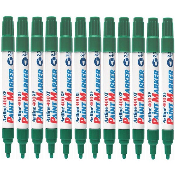 Artline 400 XF Paint Marker Bullet 2.3mm Green Box 12
