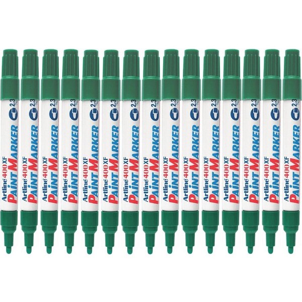 Artline 400 XF Paint Marker Bullet 2.3mm Green Box 15