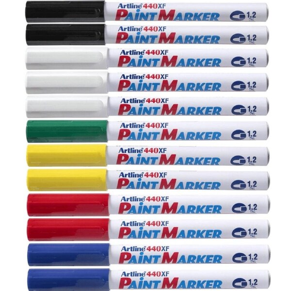 Artline 440XF Paint Marker Bullet 1.2mm 6 Colour Assorted Box 12