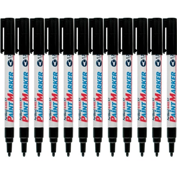 Artline 440 Paint Marker Bullet 1.2mm Black 440XF Box 12