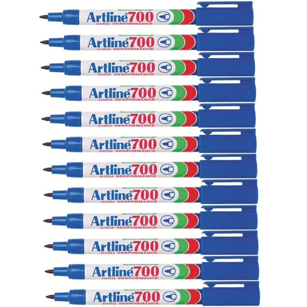 Artline 700 Permanent Marker 0.7mm Bullet Tip Blue Box 12