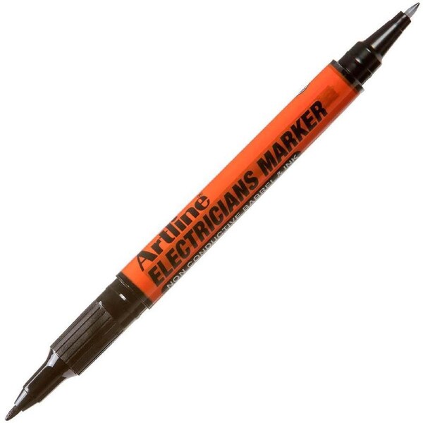 Artline Electricians Dual Nib Permanent Marker Black