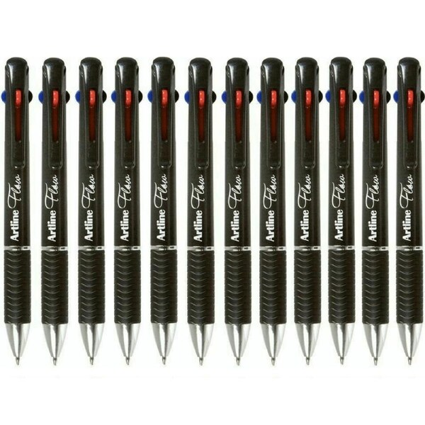 Artline Flow 4 Colour Pen Ball Point Pen Box 12