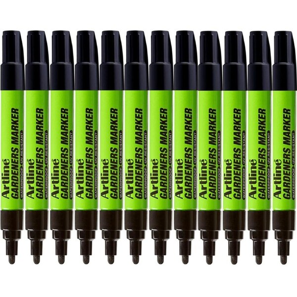 Artline Garden Waterproof Permanent Marker Black 2.3mm Box 12