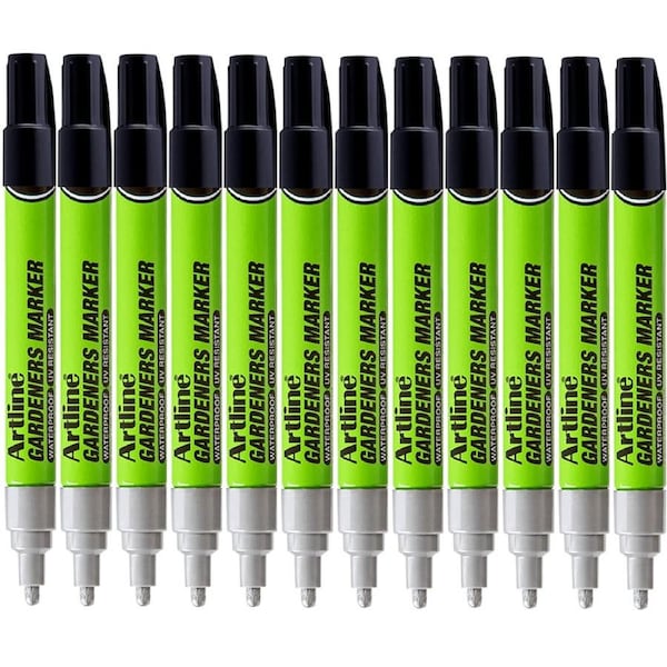 Artline Garden Waterproof Permanent Marker Silver Box 12