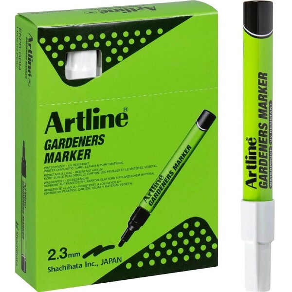 Artline Gardeners Permanent Marker White Box 12