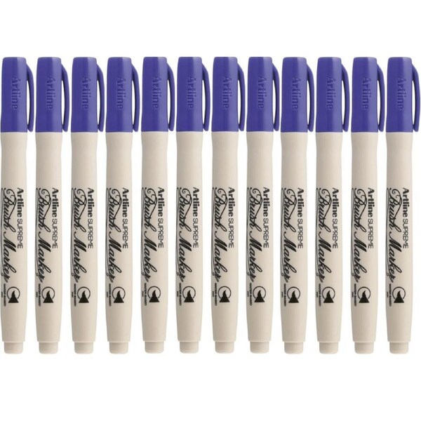 Artline Supreme Brush Marker Purple Box 12