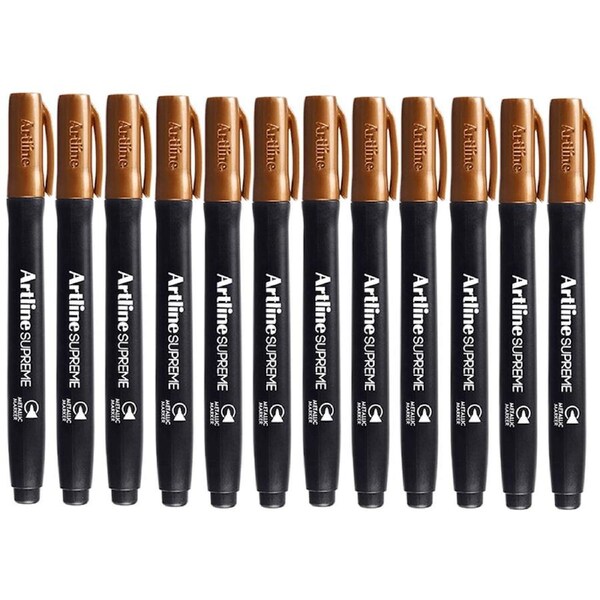 Artline Supreme Metallic Marker Bronze Box 12