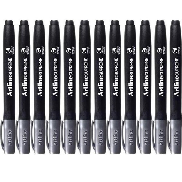 Artline Supreme Metallic Marker Silver Box 12