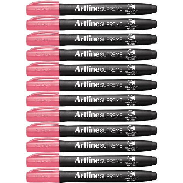 Artline Supreme Permanent Marker Pink Box 12