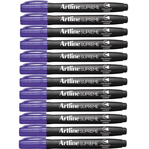 Artline Supreme Permanent Marker Purple Box 12