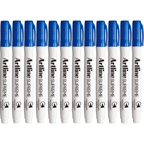 Artline Supreme Whiteboard Marker Pen Blue Box 12