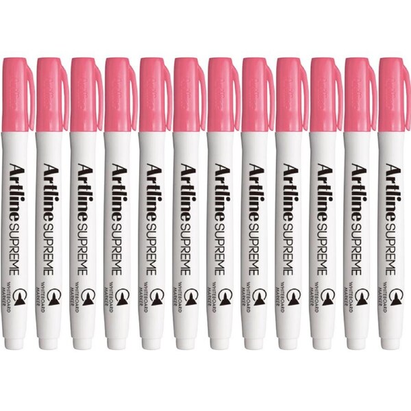Artline Supreme Whiteboard Marker Pen Pink Box 12