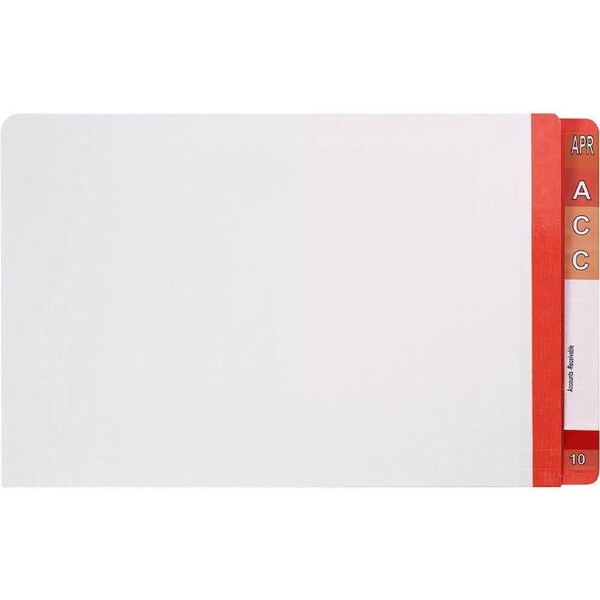 Avery 42533 Lateral File Mylar Tab White/Dark Orange Box 100