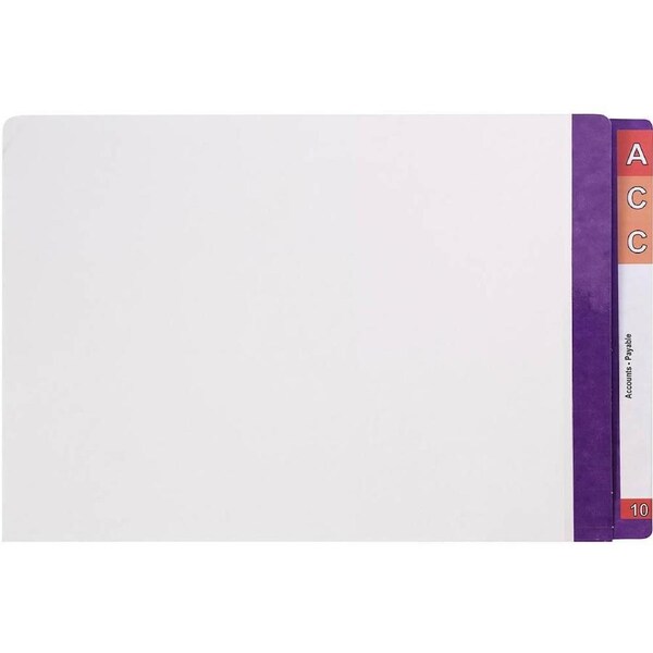 Avery 42537 Lateral File White With Mylar Tab Purple Box 100