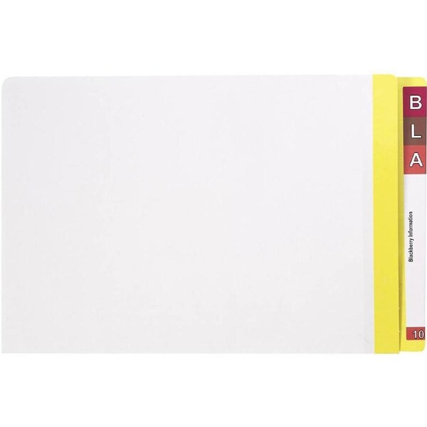 Avery 42540 Lateral File White With Mylar Tab Yellow Box 100