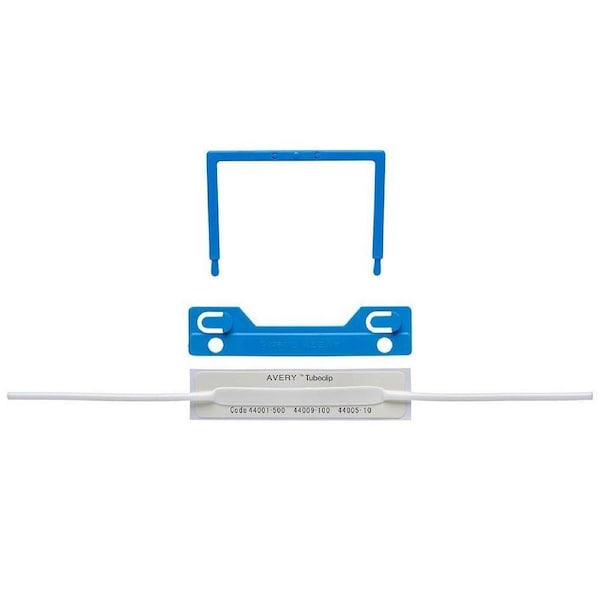 Avery 44009B Tubeclip Blue Box 100 Tube Clips