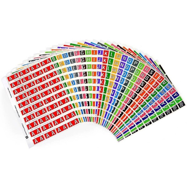 Avery 44538 Label Kit Side Tab Alpha Series 25x42mm Assorted Colours Pack 1080