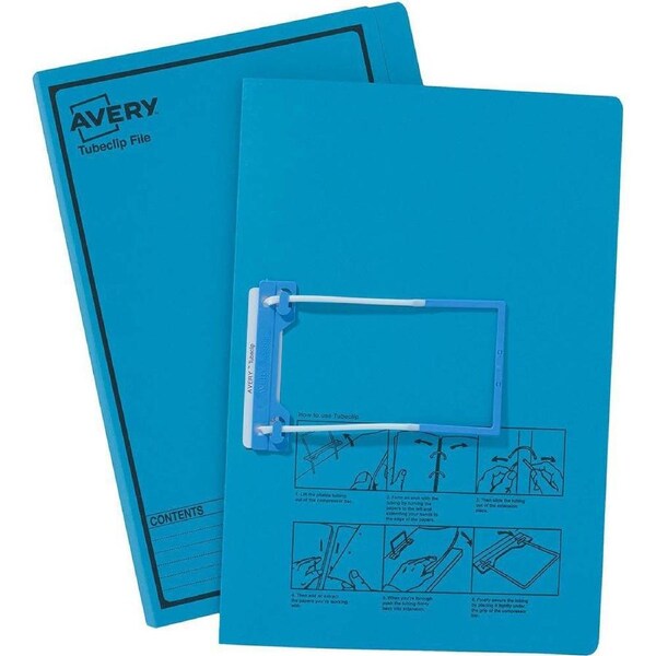 Avery 84422 Tubeclip Files Foolscap Blue Box 20