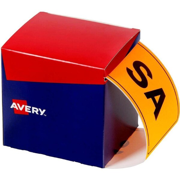 Avery 932606 State Identification Labels SA 100×150.4mm Fluoro Orange Pack 500