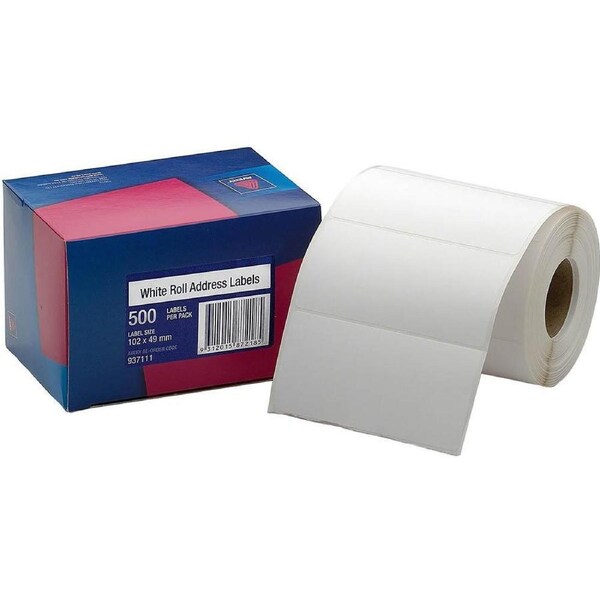 Avery 937111 Address Label 102x49mm Roll White Box 500