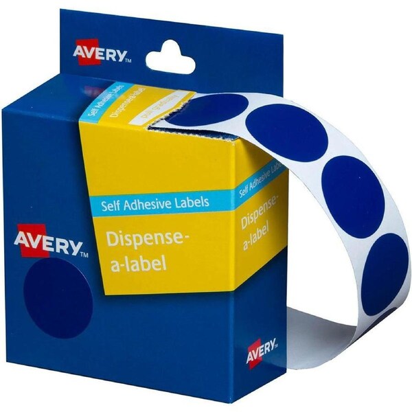 Avery 937244 Round Label Dispenser 24Mm Blue Box 500
