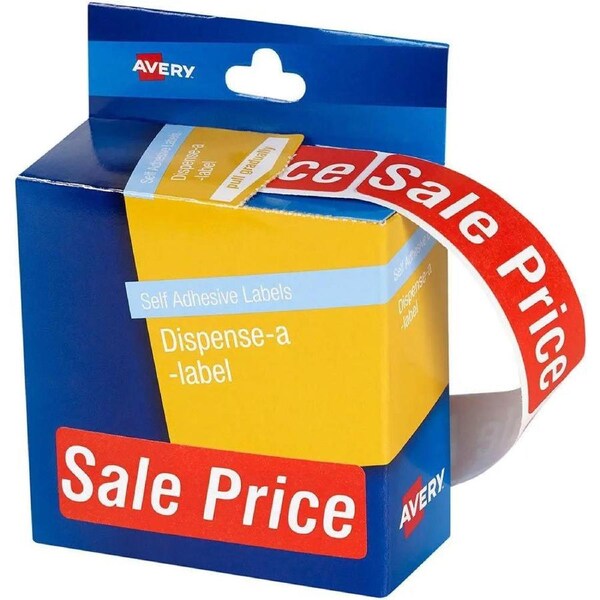 Avery 937318 Message Labels Sale Price 64x19mm Red Pack 250