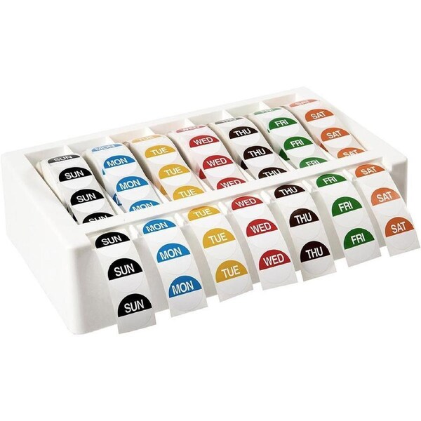 Avery 937348 Removable Day Label Dispenser Kit 24mm White