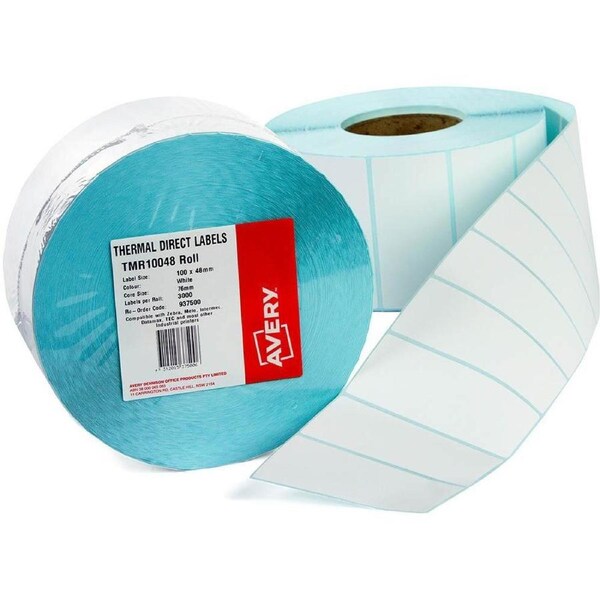 Avery 937500 Thermal Roll Label 100×48mm Pack 3000