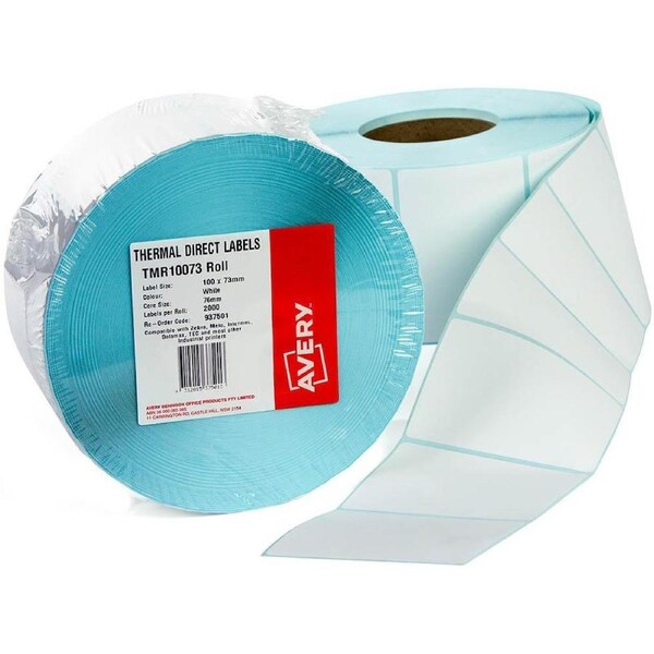 Avery 937501 Thermal Roll Label 100×73mm Pack 2000