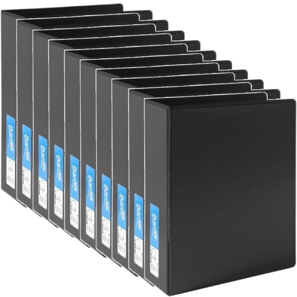 Bantex Insert Lever Arch File Folder 70mm A4 Black Box 10