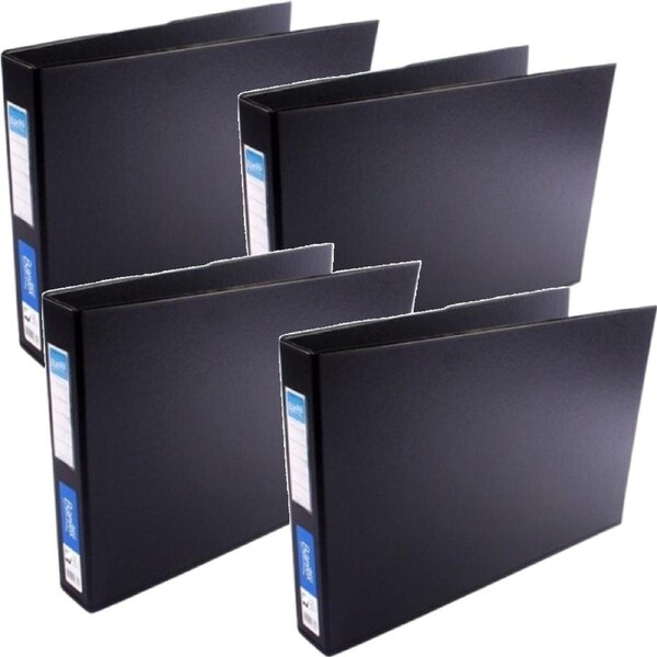 Bantex Ring Binder Landscape 2D Ring 65mm A3 Black Box 4