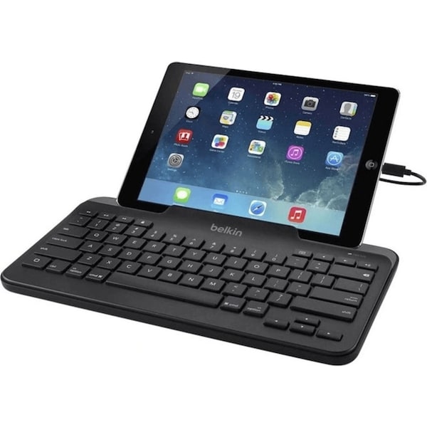 Belkin Wired Tablet Keyboard with Stand for iPad Lightning Connector