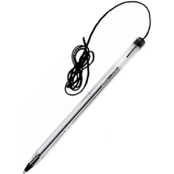 Bic Cristal Ball Point Pen Corded String Black Pack 12 10247