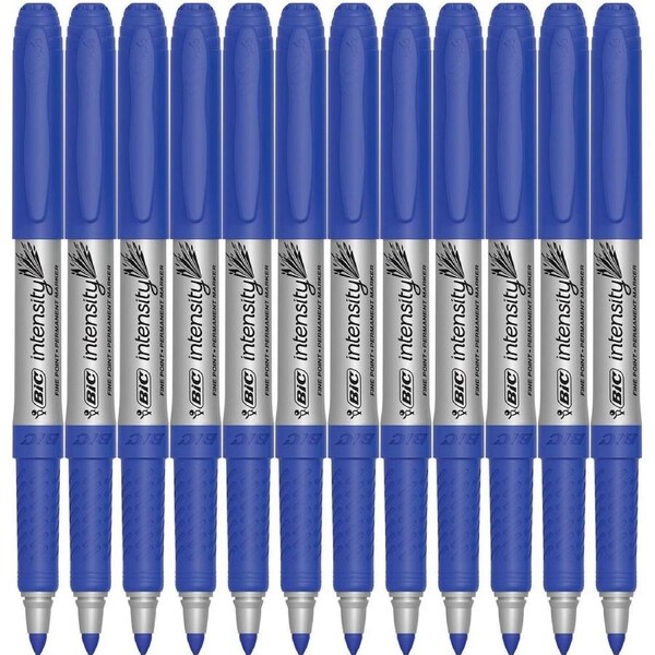 BIC Intensity Permanent Marker Fine Tip 1.1mm Blue Box 12