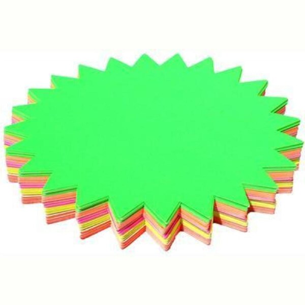 Brenex Starburst Fluro Double Sided Coloured Paper 205mm Pack 60