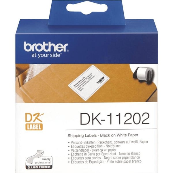 Brother DK-11202 Shipping/Name Badge Labels 62x100mm White Roll 300