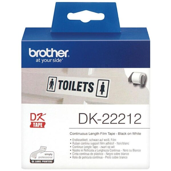 Brother DK-22212 White Continuous Film Roll 62mm