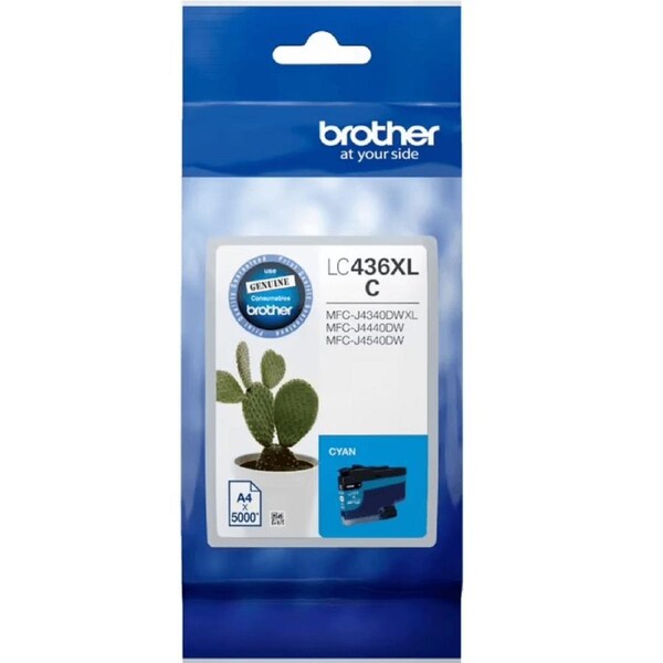 Brother LC436XL High Yield Ink Cartridge Cyan Genuine LC-436XLC