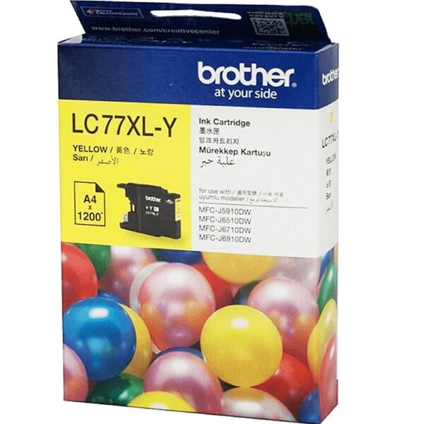 Brother LC77XL Ink Cartridge High Yield Yellow LC77XL-Y