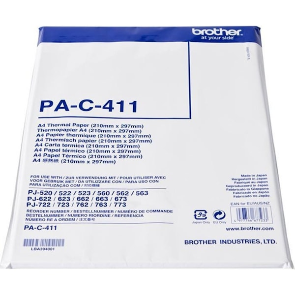 Brother PA-C-411 Thermal Paper A4 Pack 100 Sheets PocketJet Printers