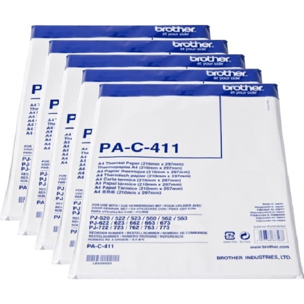 Brother PA-C-411 Thermal Paper A4 Pack 500 Sheets PocketJet Printers Bulk
