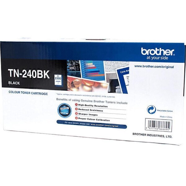 Brother TN-240BK Toner Ink Cartridge Black TN240 Genuine Original
