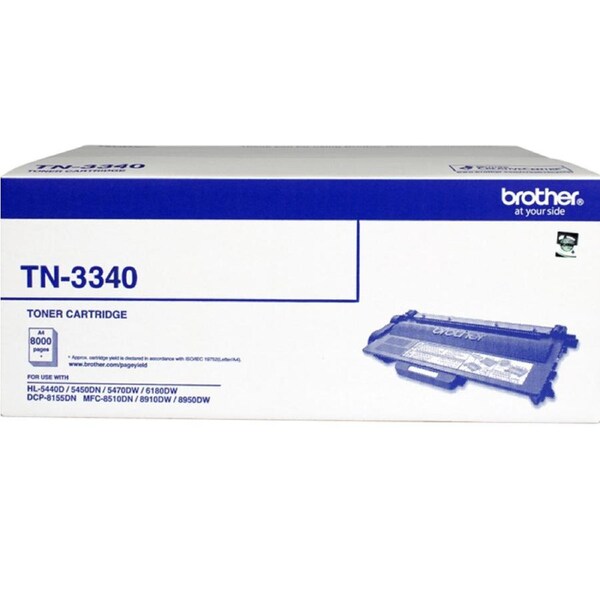 Brother TN-3340 Toner Ink Cartridge Black Genuine TN3340