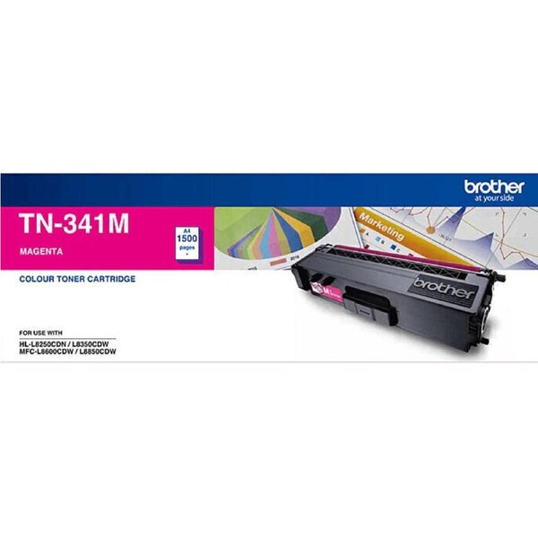 Brother TN-341M Toner Ink Cartridge Magenta TN341 Genuine