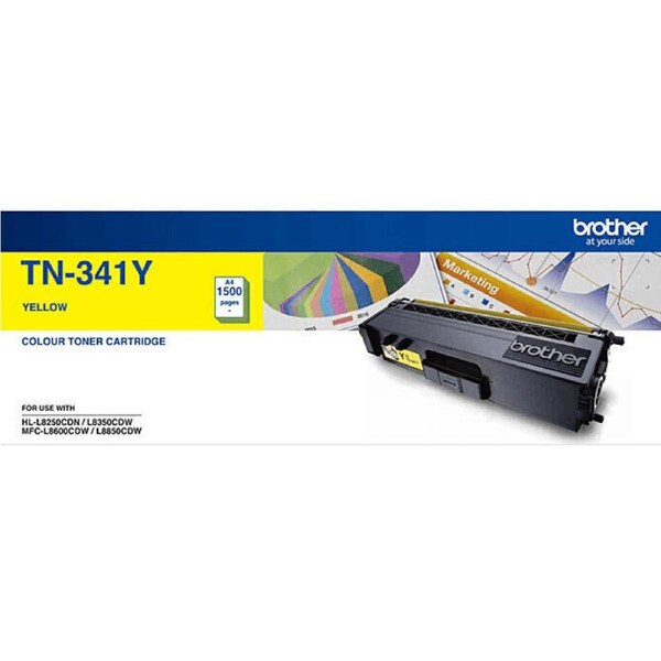 Brother TN-341Y Toner Ink Cartridge Yellow TN341 Genuine